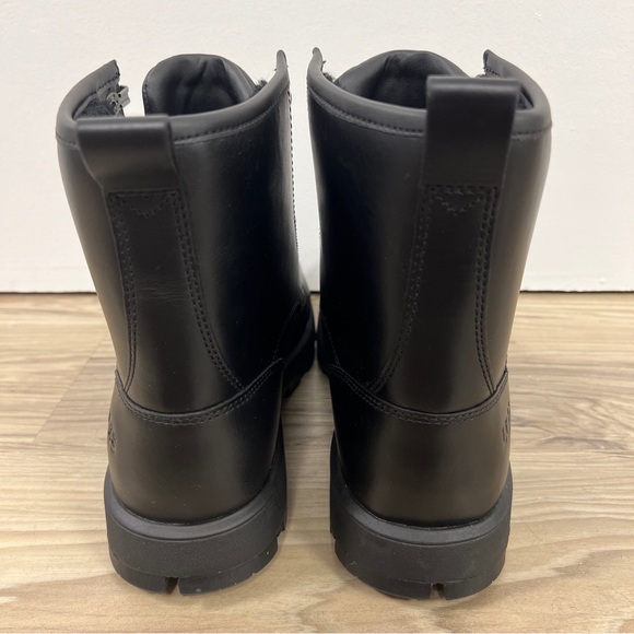 UGG KIRKSON BLACK LEATHER SHEEPSKIN MEN'S BOOTS US SIZE 9 1120992 $210 NWOB - Picture 6 of 8